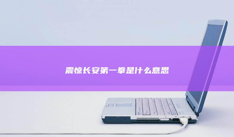 震惊长安第一拳是什么意思-次元社